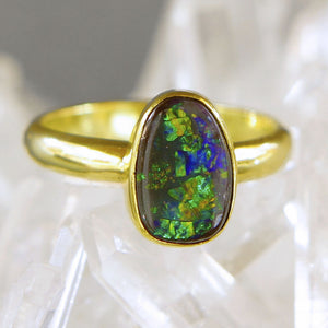 Boulder-Opal-Ring