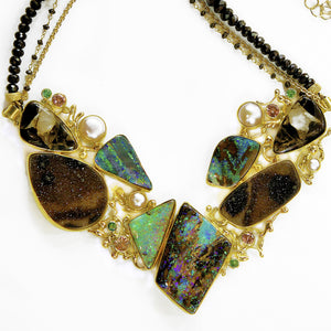 "MINK COAT" Boulder Opal Necklace