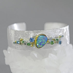Boulder-opal-galaxy-cuff-bracelet