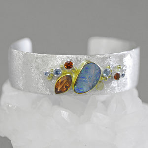 Boulder-opal-galaxy-bracelet-sterling-silver-Jennifer-Kalled