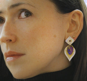 Boulder-opal-silver-gold-layered-earrings-kalled