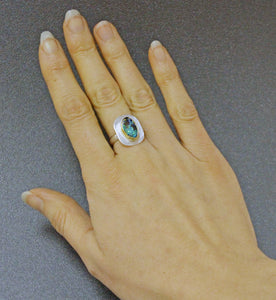 Boulder-opal-ring-gold-silver-kalled