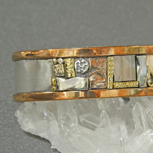 Jennifer-Kalled-Copper-gold-silver-cuff-bracelet