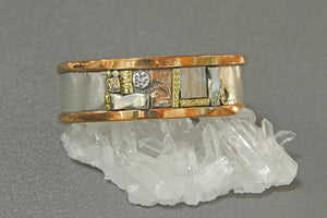 Jennifer-Kalled-Copper-gold-silver-cuff-bracelet