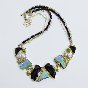 Boulder Opal Necklace "Hanging in the Balance"