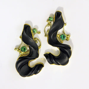 Jennifer-Kalled-Carved-Black-Jade-Earrings