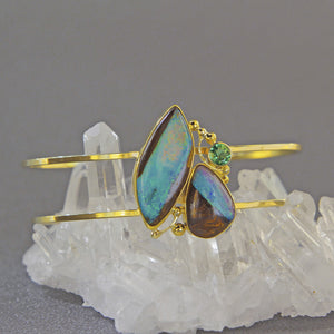 Jennifer-Kalled-Boulder-opal-cuff-bracelet