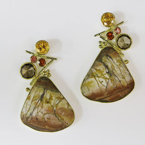 Jennifer-kalled-cherry-jasper-earrings