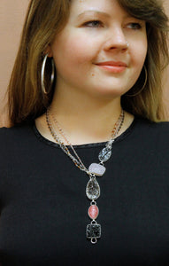 Black-pink-tourmaline-bracelet-necklace-kalled