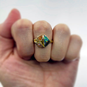 Ali Dumont Boulder Opal Ring Sapphire