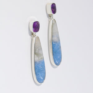 Violane and Amethyst Silver Earring