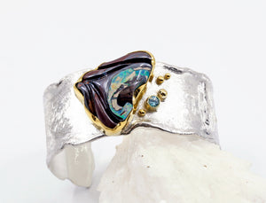 carved-boulder-opal-matrix-22k-gold-sterling-silver-blue-zircon-kalled-kasso