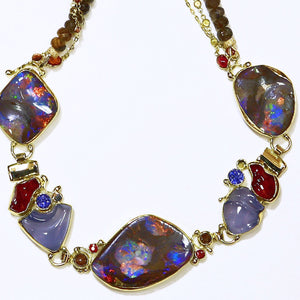 boulder-opal-necklace-chalcedony-mexican-opal-tanzanite-kalled