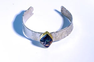 Matrix Opal Silver Cuff Bracelet