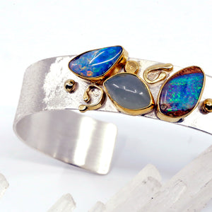 boulder-opal-cuff-bracelet-silver-gold-aquamarine-kalled-kasso