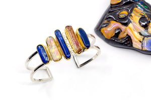 kyanite-natural-topaz-boulder-opal-cuff-bracelet-silver-22k-gold-kalled-kasso
