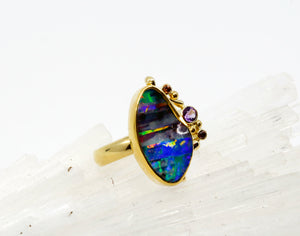 boulder-opal-22k-gold-ring-18k gold-kalled-kasso