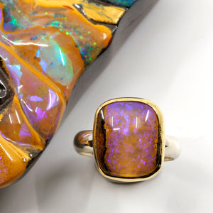boulder-opal-ring-silver-gold-kalled-kasso