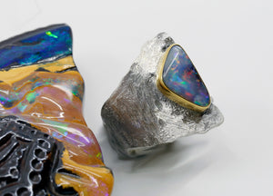 boulder-opal-ring-silver-gold-kalled-kasso