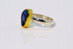 boulder-opal-ring-silver-gold-kalled-kasso