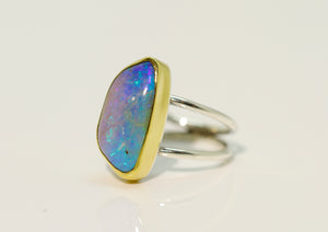 boulder-opal-ring-silver-gold-kalled-kasso