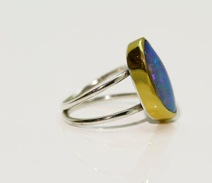boulder-opal-ring-silver-gold-kalled-kasso