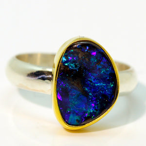 boulder-opal-ring-silver-gold-kalled-kasso
