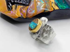 boulder-opal-ring-silver-gold-kalled-kasso