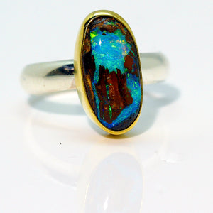 boulder-opal-ring-silver-gold-kalled-kasso
