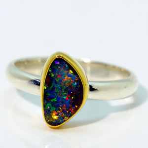 boulder-opal-ring-silver-gold-kalled-kasso