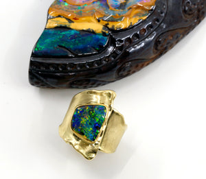 boulder-opal-22k-gold-ring-18k gold-kalled-kasso