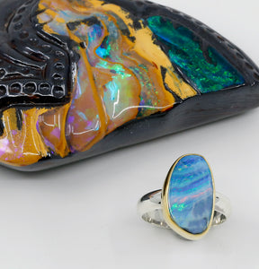 boulder-opal-ring-22k-gold-sterling-silver-band
