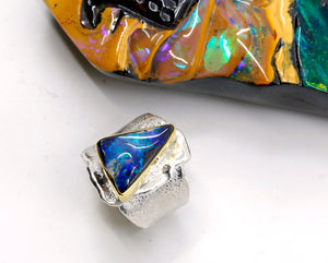 boulder-opal-ring-22k-gold-sterling-silver-band