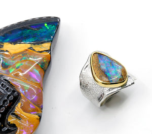 opal-petrified-wood-ring-gold-silver-kalled-kasso