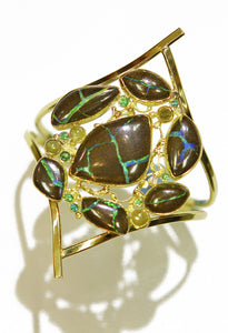 boulder-opal-bracelet-rose-cut-diamonds-18k-22k-gold-kalled-tsavorite