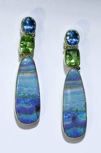 Boulder Opal Earrings Great Guana Cay Series