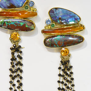 boulder-opal-orange-mexican-opal-black-diamond-chain-spessartite-tsavorite-22k-gold-kalled