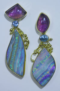 Boulder Opal Earrings Great Guana Cay Series