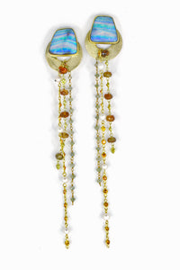 Boulder Opal Earrings 22k 18k