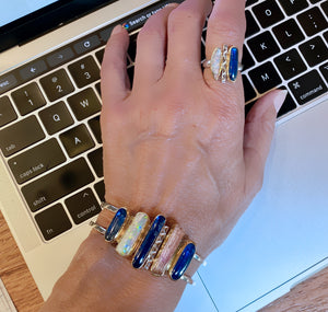 kyanite-natural-topaz-boulder-opal-cuff-bracelet-silver-22k-gold-kalled-kasso