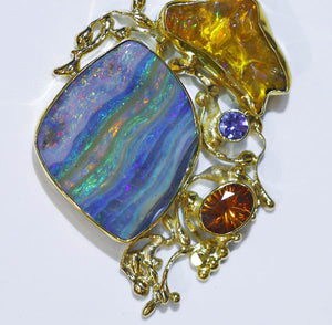 boulder-opal-mexican-opal-hessonite-garnet-gold-kalled